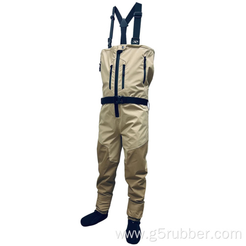 Zip-Front Breathable Chest Fishing Waders